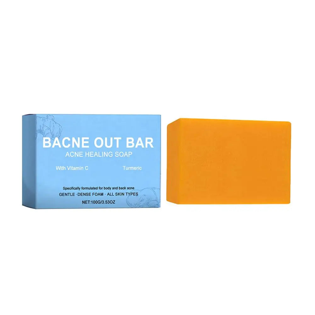 1/2/3pcs Vitamin C & Turmeric Cleansing Soap For Facial Body Soap Dust Acne Removal Moisturizing and Brightening Cleaning Soap