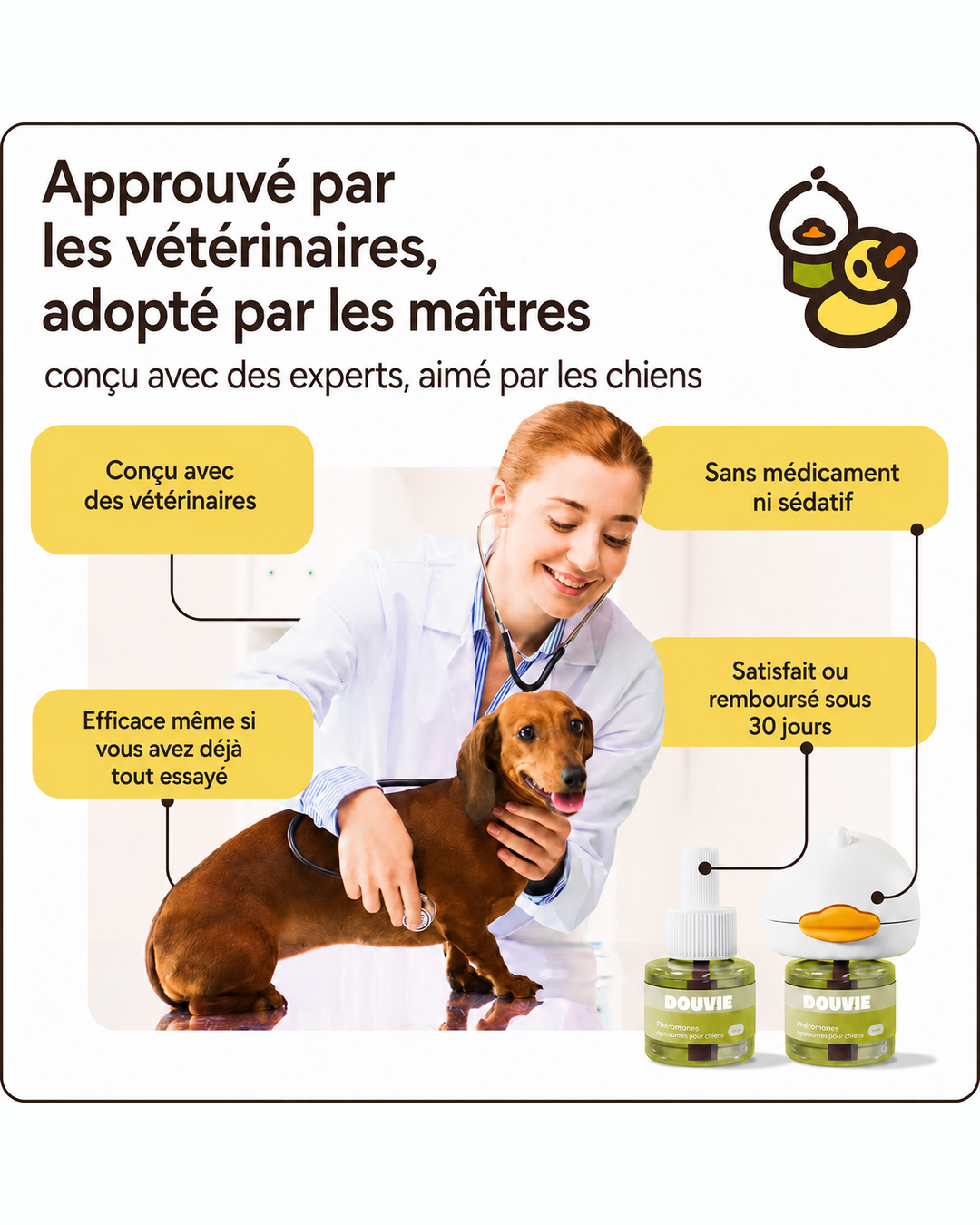 Douvie™ — Diffuseur apaisant pour chien