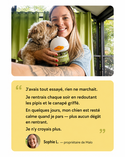 Douvie™ — Diffuseur apaisant pour chien