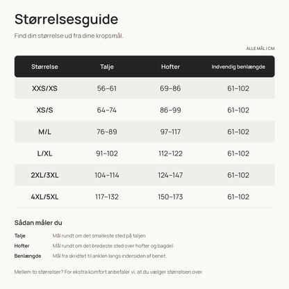 Fleeceforede strømpebukser med transparent look